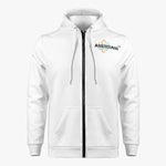 ANERDIAM White silhouette Full Zip Up Hoodie