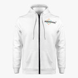 ANERDIAM White silhouette Full Zip Up Hoodie