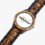 Men's ANERDIAM Contrast Wooden Watch with Citizen movement