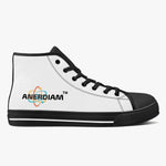 ANERDIAM Classic High-Top Canvas Shoes - White/Black