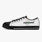 ANERDIAM Classic Low-Top Canvas Shoes - White/Black