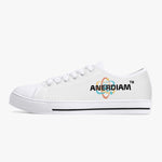 ANERDIAM Classic Low-Top Canvas Shoes - White/Black