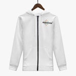 ANERDIAM White silhouette Full Zip Up Hoodie