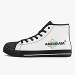 ANERDIAM Classic High-Top Canvas Shoes - White/Black