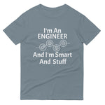 Engineer Smart and Stuff -- white lettering -- Short-Sleeve T-Shirt