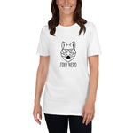 Foxy Nerd White Short-Sleeve Unisex T-Shirt