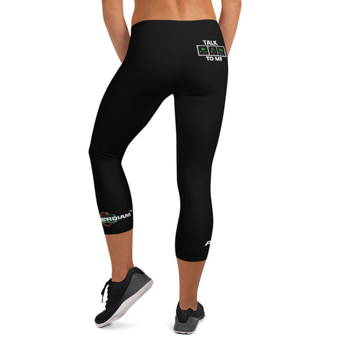 Talk Nerdy to Me Black Capri Leggings