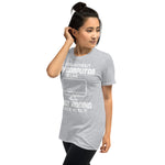 A Day without my computer -- Soft Short-Sleeve Unisex T-Shirt-- ladies