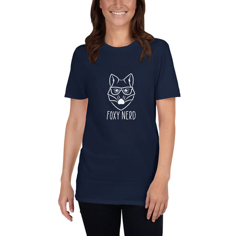 Foxy Nerd Dark Short-Sleeve Unisex T-Shirt