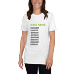 White Data Nerd Soft Short-Sleeve Unisex T-Shirt