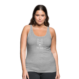 Foxy Nerd Women’s Dark Premium Spread Tank Top - heather gray