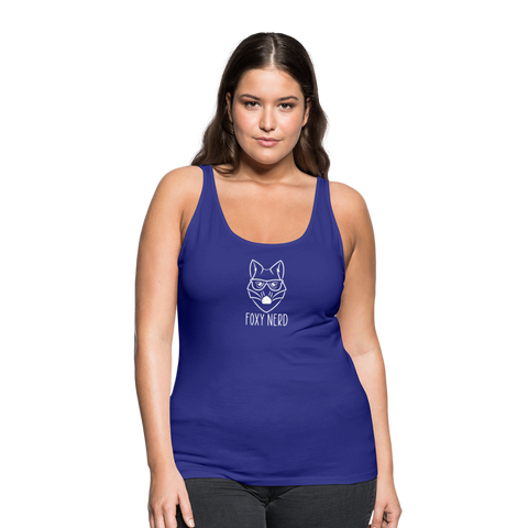 Foxy Nerd Women’s Dark Premium Spread Tank Top - royal blue