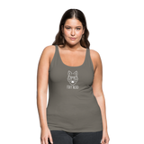 Foxy Nerd Women’s Dark Premium Spread Tank Top - asphalt gray