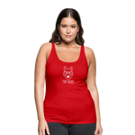 Foxy Nerd Women’s Dark Premium Spread Tank Top - red