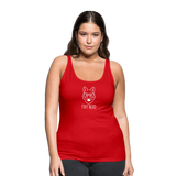 Foxy Nerd Women’s Dark Premium Spread Tank Top - red