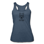 Foxy Nerd Women’s Tri-Blend Racerback Tank - heather navy