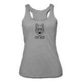 Foxy Nerd Women’s Tri-Blend Racerback Tank - heather gray