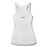 Foxy Nerd Women’s Tri-Blend Racerback Tank - heather white