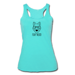 Foxy Nerd Women’s Tri-Blend Racerback Tank - turquoise