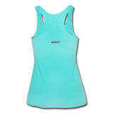 Foxy Nerd Women’s Tri-Blend Racerback Tank - turquoise