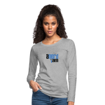 ANERDIAM Stacked - Women's Premium Long Sleeve T-Shirt - heather gray