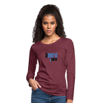 ANERDIAM Stacked - Women's Premium Long Sleeve T-Shirt - heather burgundy