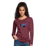 ANERDIAM Stacked - Women's Premium Long Sleeve T-Shirt - heather burgundy