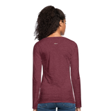 ANERDIAM Stacked - Women's Premium Long Sleeve T-Shirt - heather burgundy