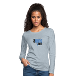 ANERDIAM Stacked - Women's Premium Long Sleeve T-Shirt - heather ice blue