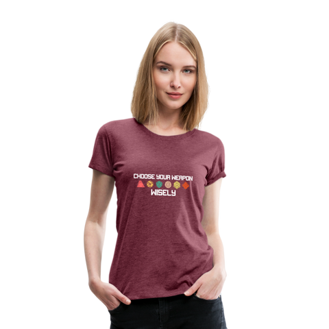 Dice - Women’s Premium T-Shirt - heather burgundy