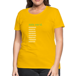 Data Nerd - Women’s Premium T-Shirt - sun yellow