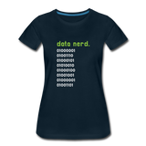 Data Nerd - Women’s Premium T-Shirt - deep navy