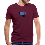 Men's Stacked ANERDIAM V-Neck T-Shirt by Canvas - maroon