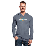 Men's Tri-Blend Hoodie Shirt - heather blue