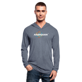 Men's Tri-Blend Hoodie Shirt - heather blue